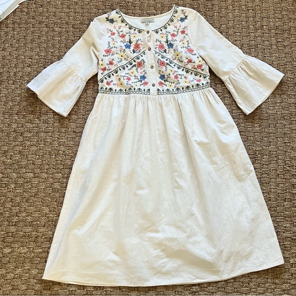 White Ivory 100% cotton dress Polagram